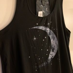 Skull moon and chiffon tank